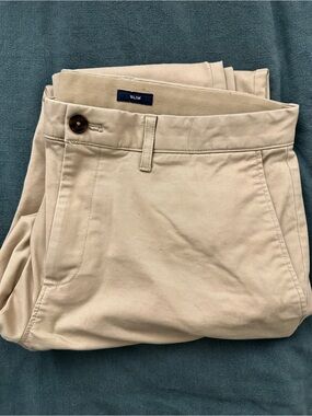 J. Crew Slim Chino Pants in Light Beige